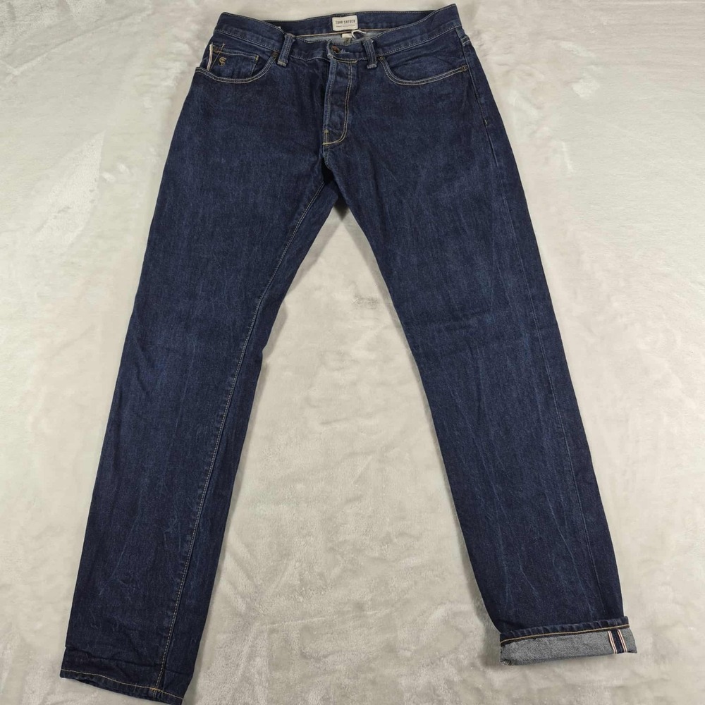 Todd Snyder Selvedge Jeans Men's 31x32 Blue Denim Slim Fit Button Fly Casual